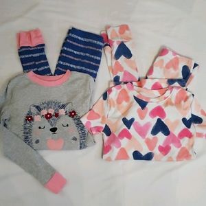 BUNDLE of 2 sets of Girls pajamas sz 10